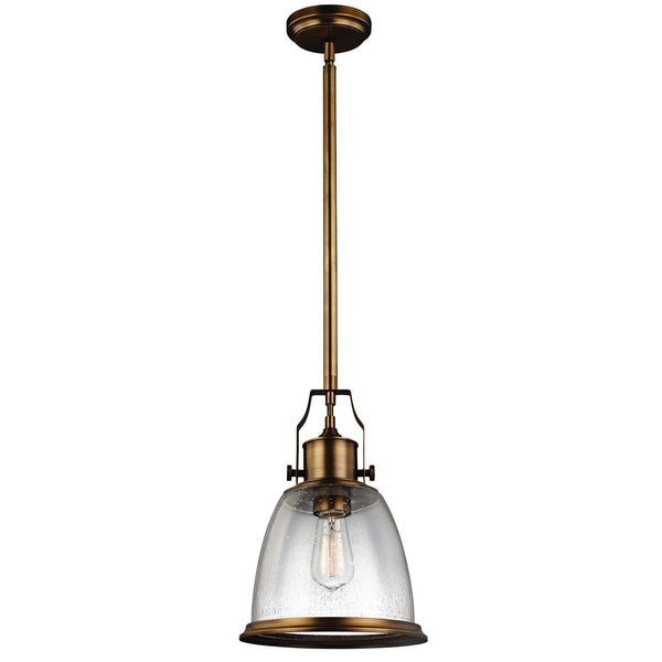 Hobson Medium Pendant in Aged Brass