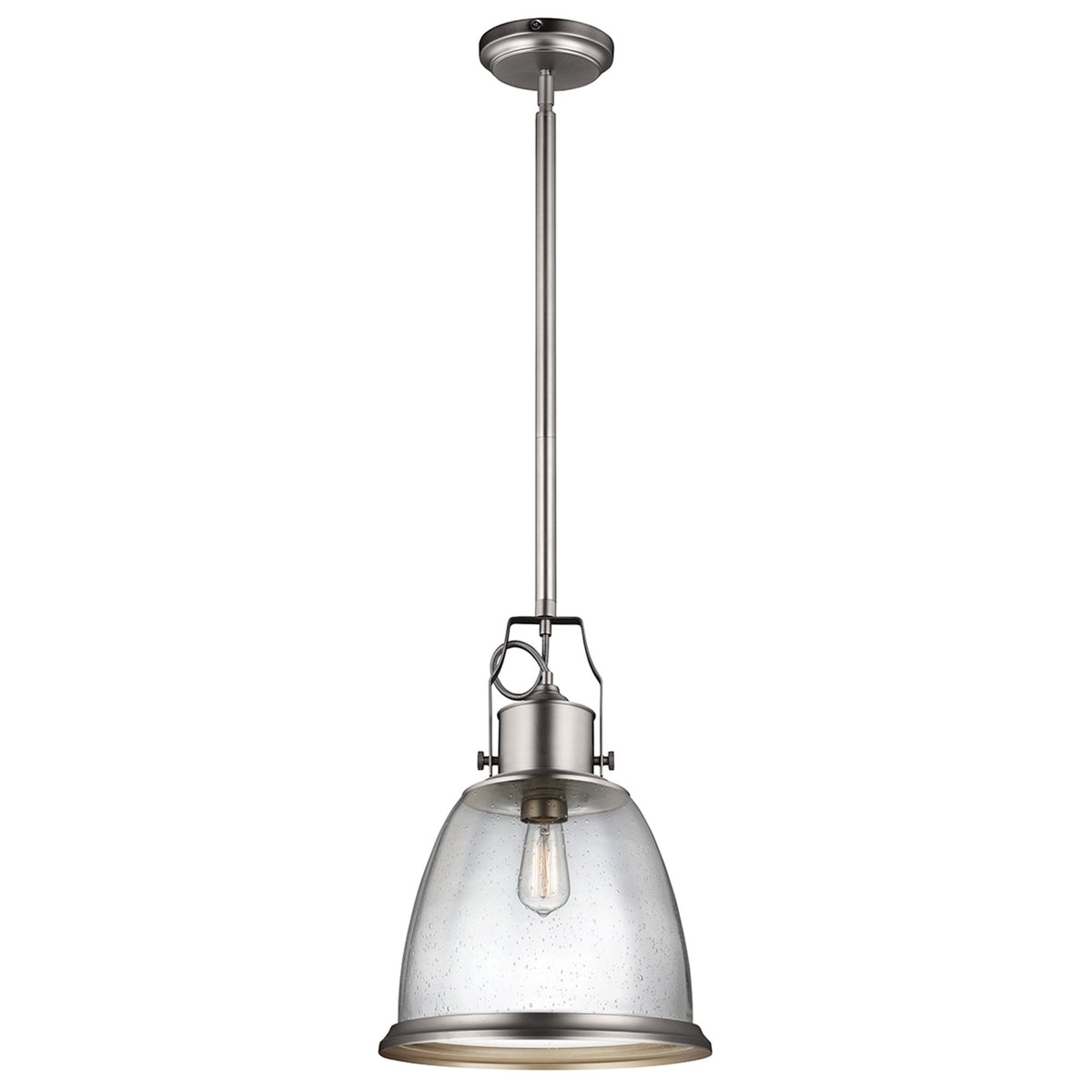 Hobson Large Pendant in Satin Nickel