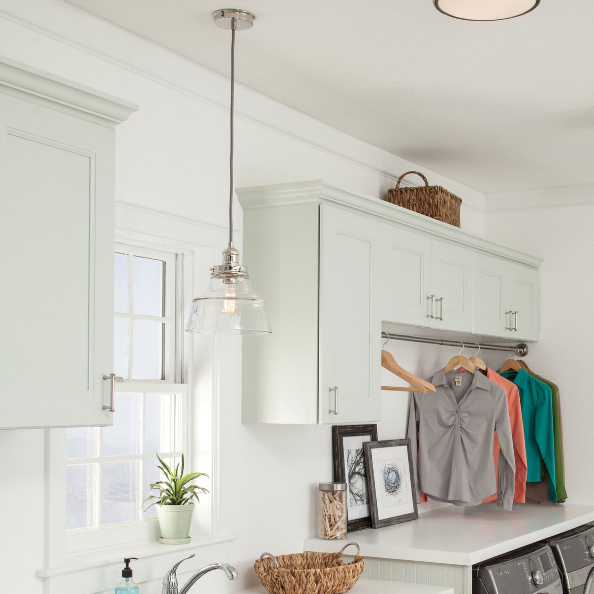 Baskin Pendant in Polished Nickel