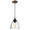 Baskin 1 Pendant in Aged Brass & Dark Weathered Zinc
