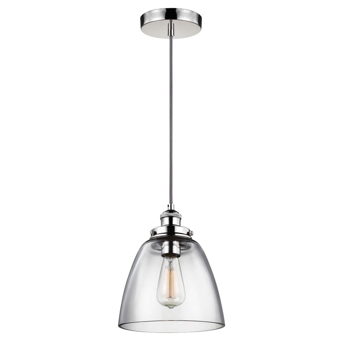 Baskin 1 Pendant in Polished Nickel