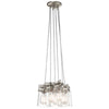 Brinley Six Light Cluster Pendant in Brushed Nickel
