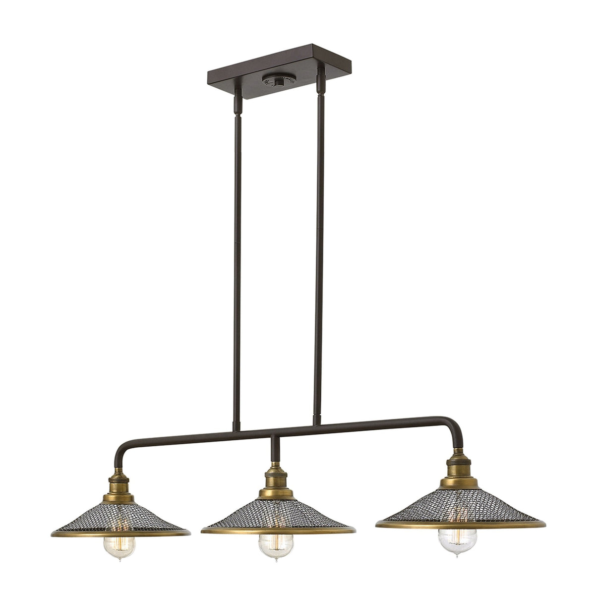 Rigby Triple Light Island Chandelier in Buckeye Bronze