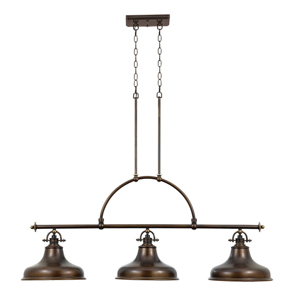Emery Triple Light Island Light in Palladian Bronze