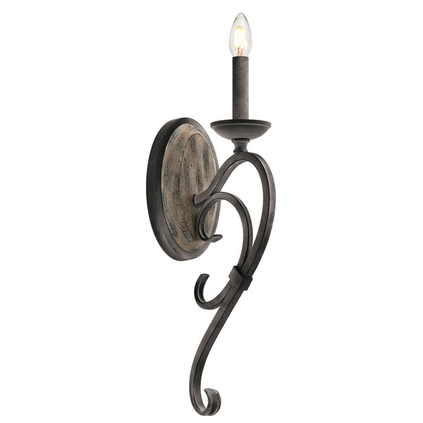 Taulbee Single Wall Light with Weathered Zinc
