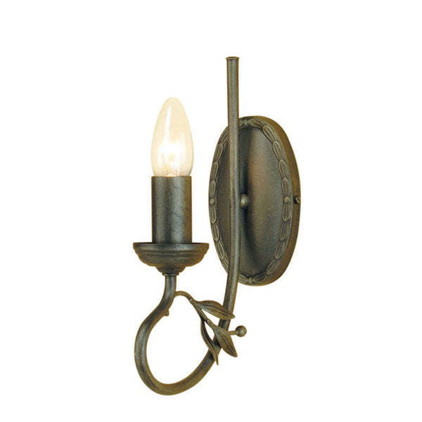Olivia Single Wall Light in Black & Gold