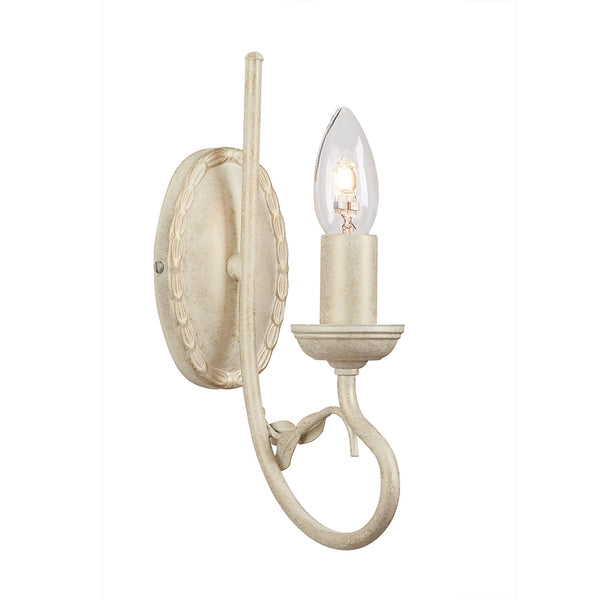 Olivia Single Wall Light in Ivory & Gold