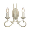 Olivia Twin Wall Light in Ivory & Gold