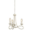 Olivia Three Light Chandelier or Semi Flush in Ivory & Gold