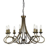 Olivia Eight Light Chandelier or Semi Flush in Black & Gold