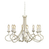 Olivia Eight Light Chandelier or Semi Flush in Ivory & Gold