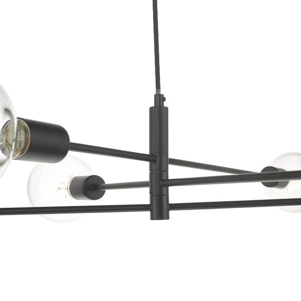 Alana Six Light Pendant in Black