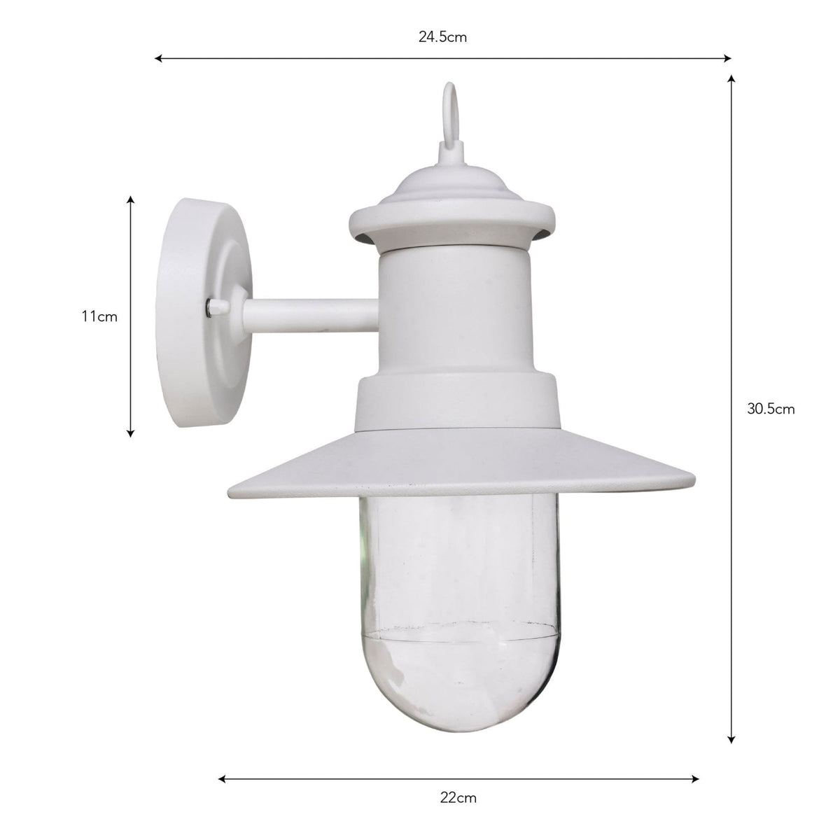 Ships Exterior Wall Light in Lily White