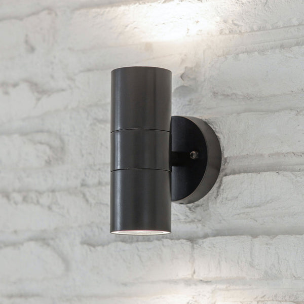 Regent Up & Down Exterior Wall Light in Carbon
