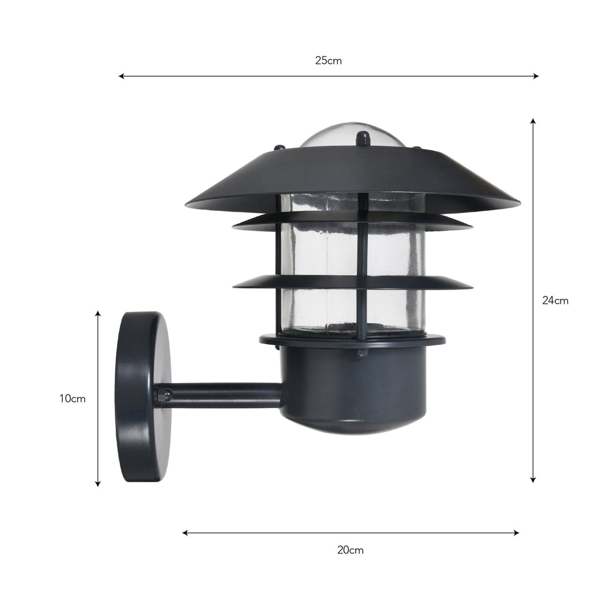 Strand Exterior Wall Light in Carbon