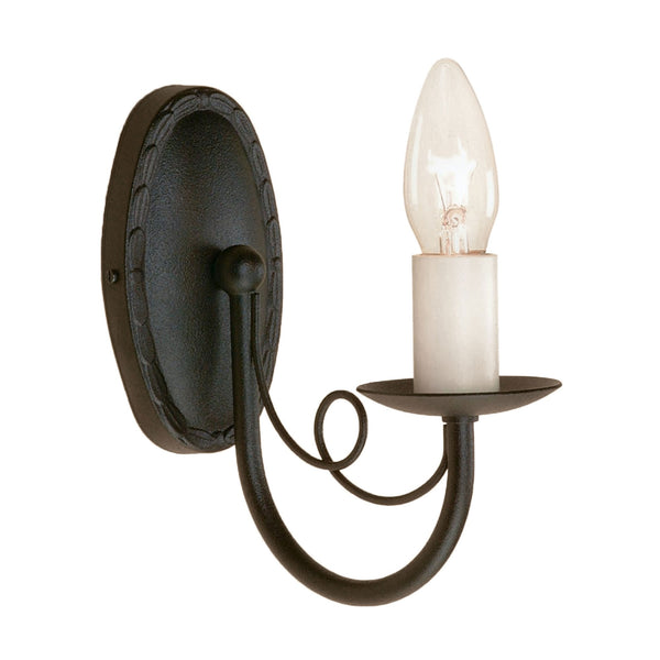 Minster Single Wall Light in Black