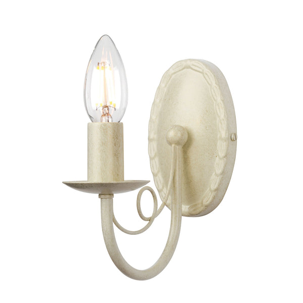 Minster Single Wall Light in Ivory Gold