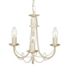 Minster Three Light Chandelier or Semi Flush in Ivory Gold