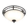 Pembroke Twin Lamp Flush Ceiling Light in Black