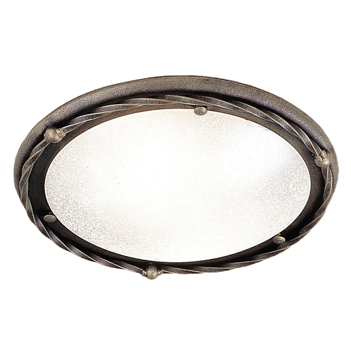 Pembroke Flush Ceiling Light in Black & Gold