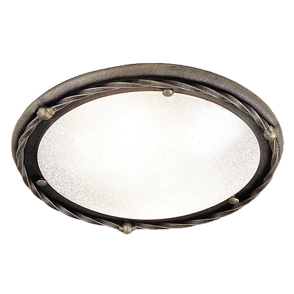 Pembroke Flush Ceiling Light in Black & Gold