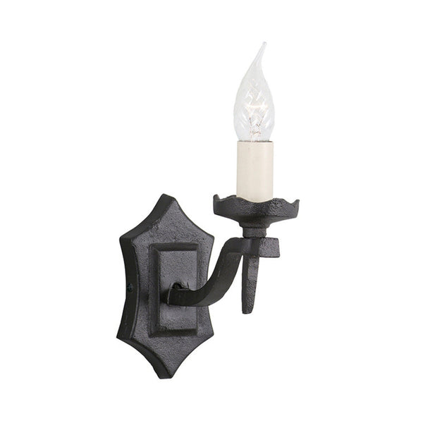 Rectory Single Wall Light in Wrought Iron