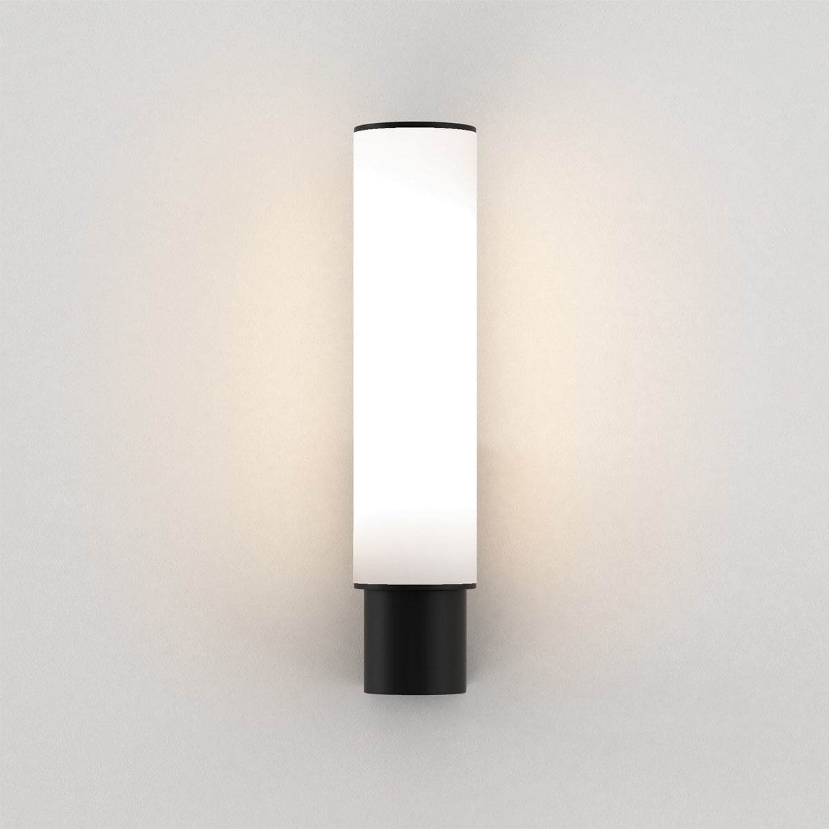 Black and white cylindrical wall light