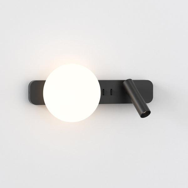 Zeppo Wall Reader Light in Matt Black