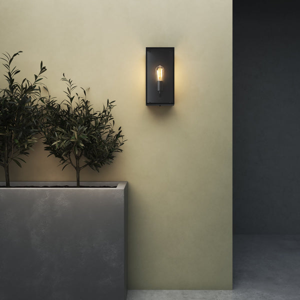 Messina 200 Exterior Wall Light in Textured Black