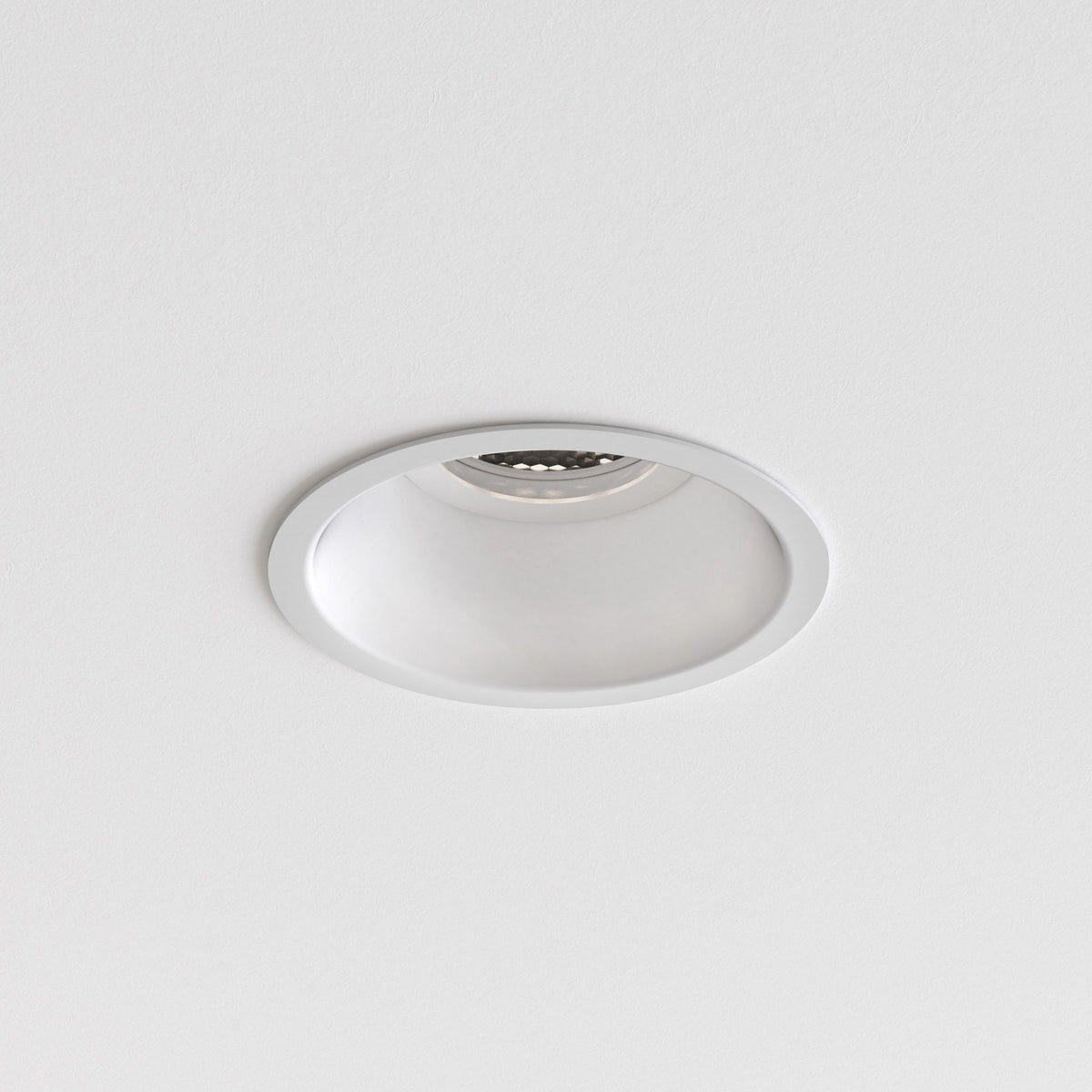 Minima Slimline Round Fixed Fire-Rated IP65 Downlight in Matt White