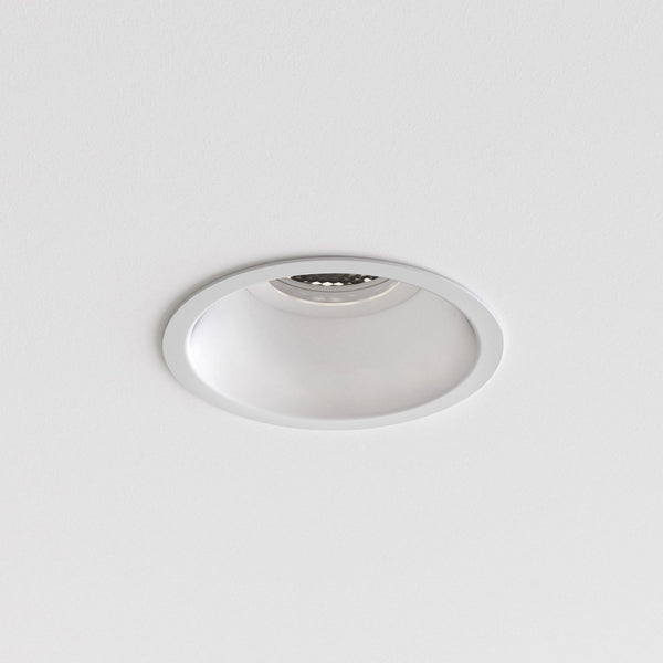 Minima Slimline Round Fixed Fire-Rated IP65 Downlight in Matt White
