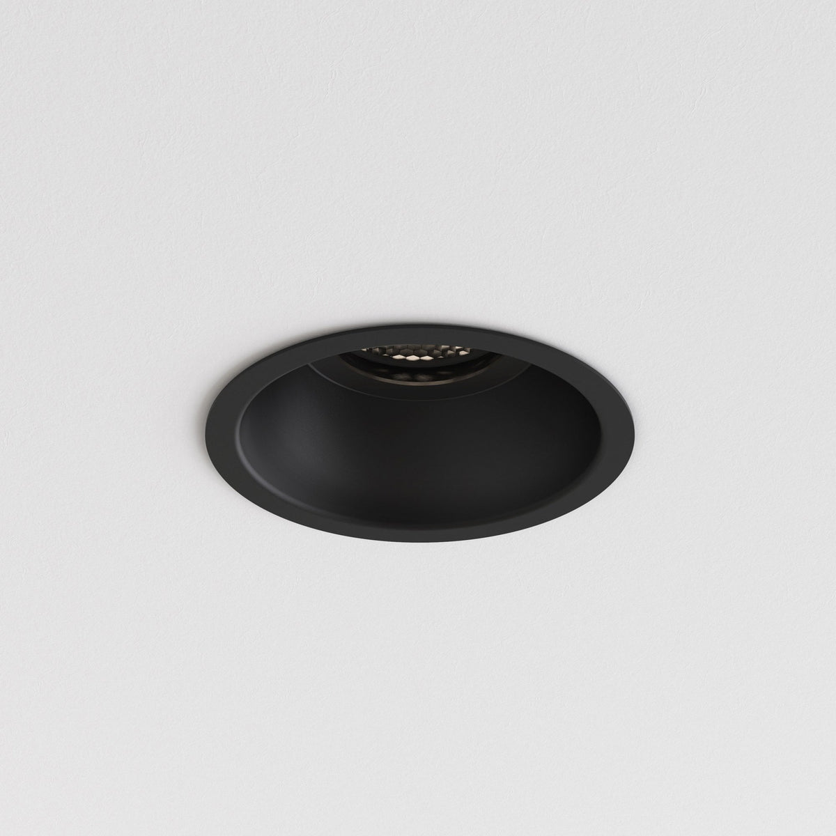 Minima Slimline Round Fixed Fire-Rated IP65 Downlight in Matt Black