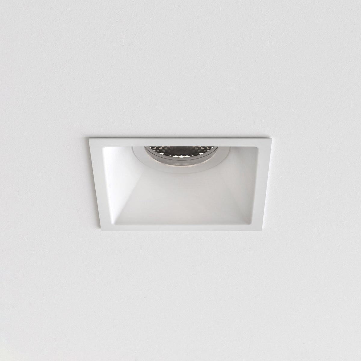 Minima Slimline Square Fixed Fire-Rated IP65 Downlight in Matt White