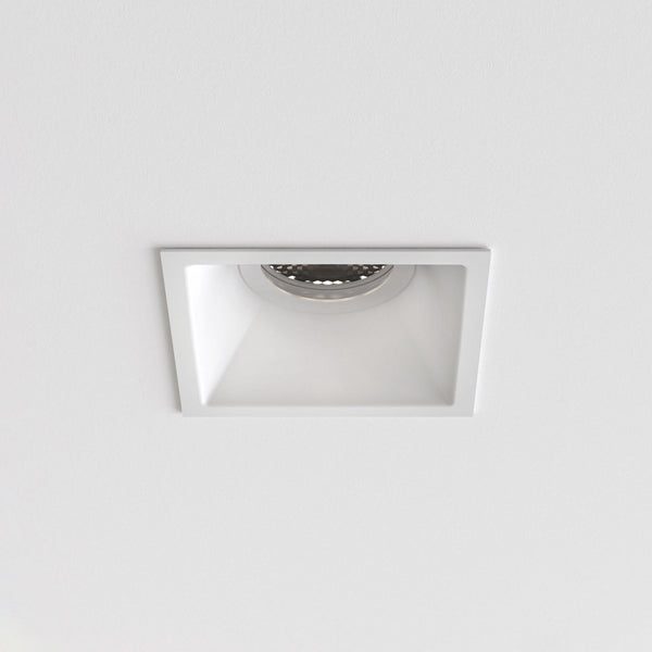 Minima Slimline Square Fixed Fire-Rated IP65 Downlight in Matt White