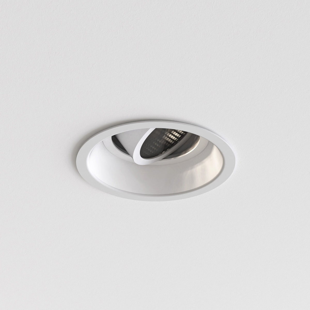 Minima Slimline Round Adjustable Fire-Rated Downlight in Matt White