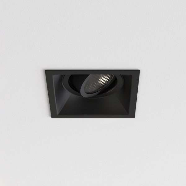 Minima Slimline Square Adjustable Fire-Rated Downlight in Matt Black