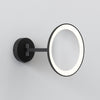 Mascali Round IP44 LED Adjustable Magnifying Mirror in Matt Black