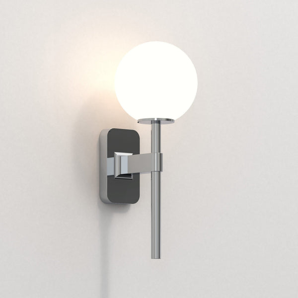 Tacoma IP44 Single Wall Light in Polished Chrome