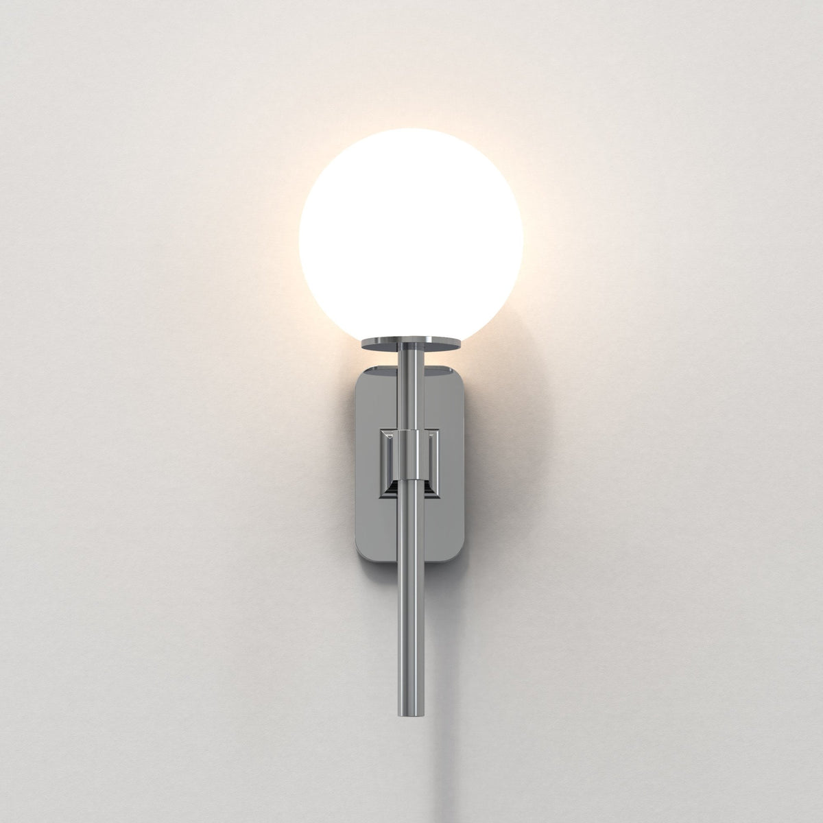 Tacoma IP44 Single Wall Light in Polished Chrome
