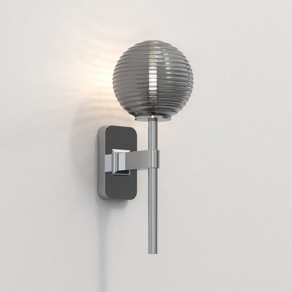 Tacoma IP44 Single Wall Light in Polished Chrome
