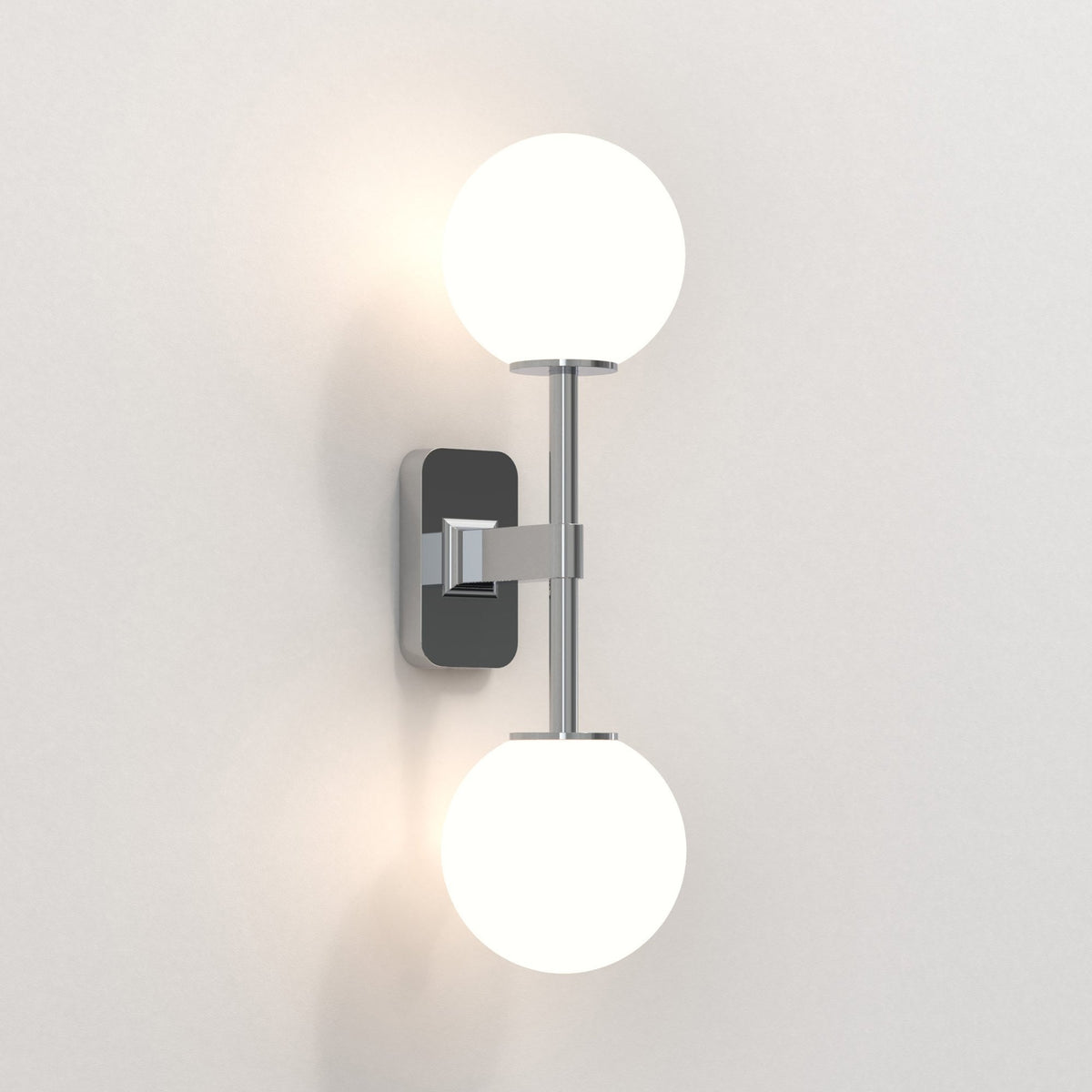 Tacoma IP44 Twin Wall Light in Polished Chrome