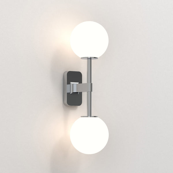 Tacoma IP44 Twin Wall Light in Polished Chrome