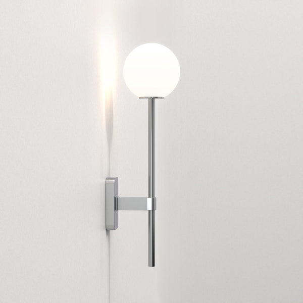 Tacoma IP44 Single Grande Wall Light in Polished Chrome