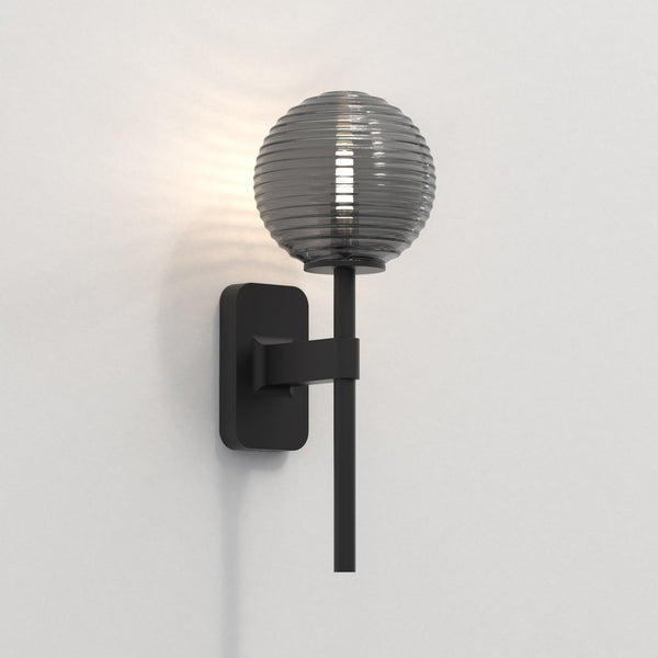 Tacoma IP44 Single Wall Light in Matt Black