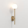 Tacoma IP44 Single Grande wall Light in Antique Brass