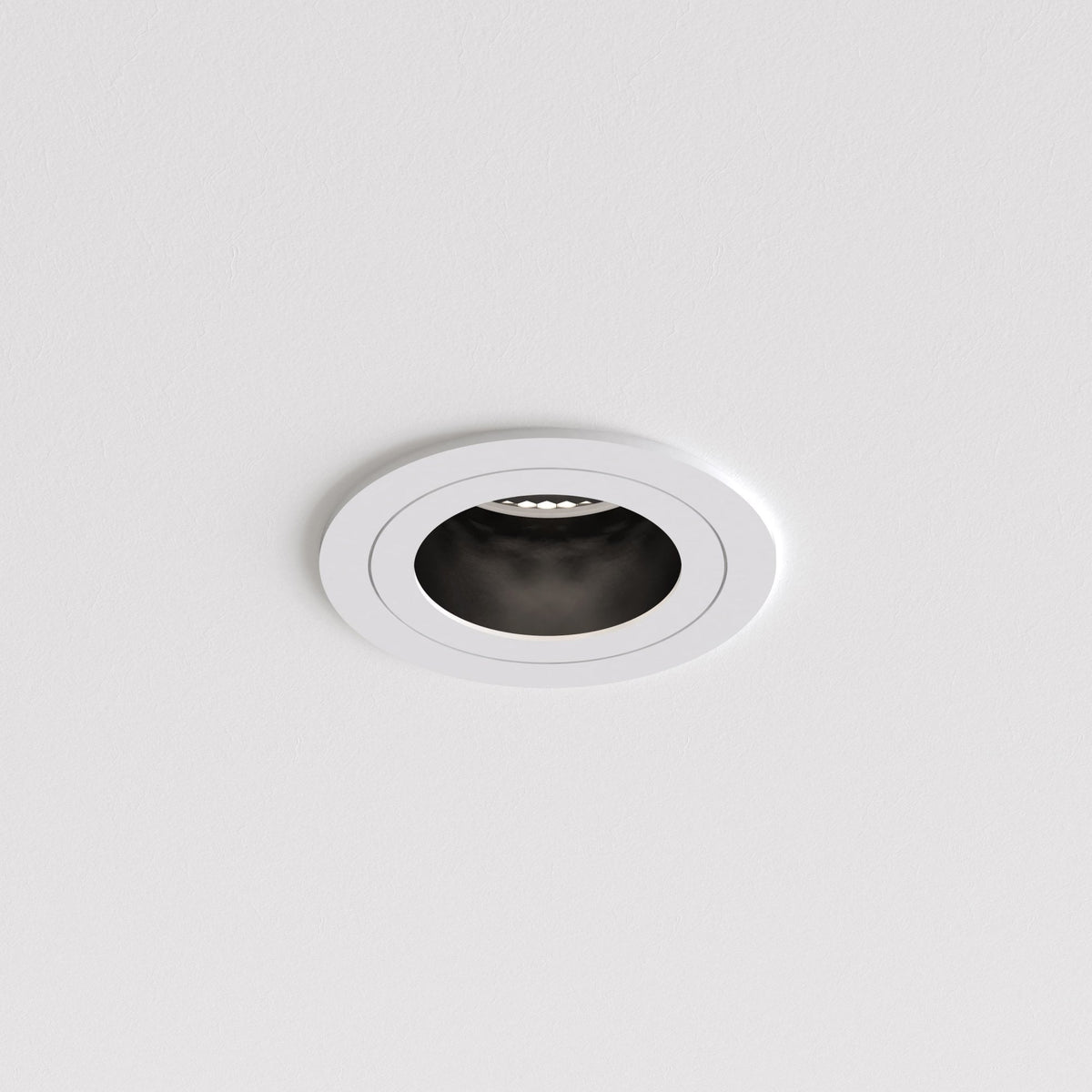 Pinhole Slimline Round Fixed Fire-Rated IP65 Downlight in Matt White