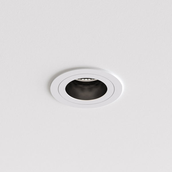 Pinhole Slimline Round Fixed Fire-Rated IP65 Downlight in Matt White