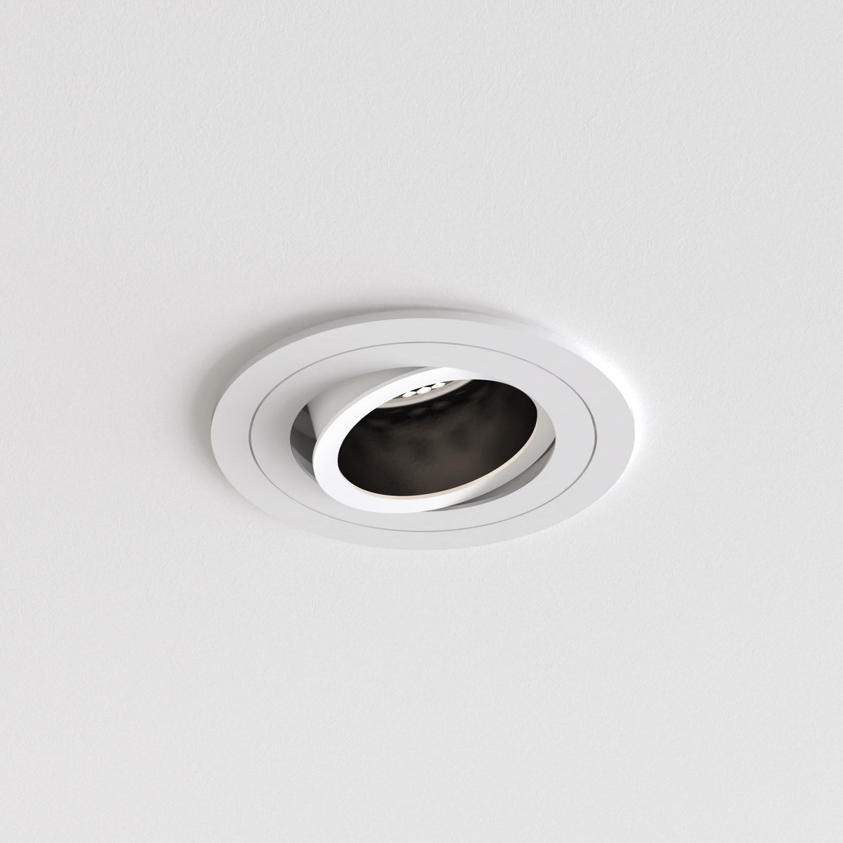 Pinhole Slimline Round Adjustable Fire-Rated Downlight in Matt White