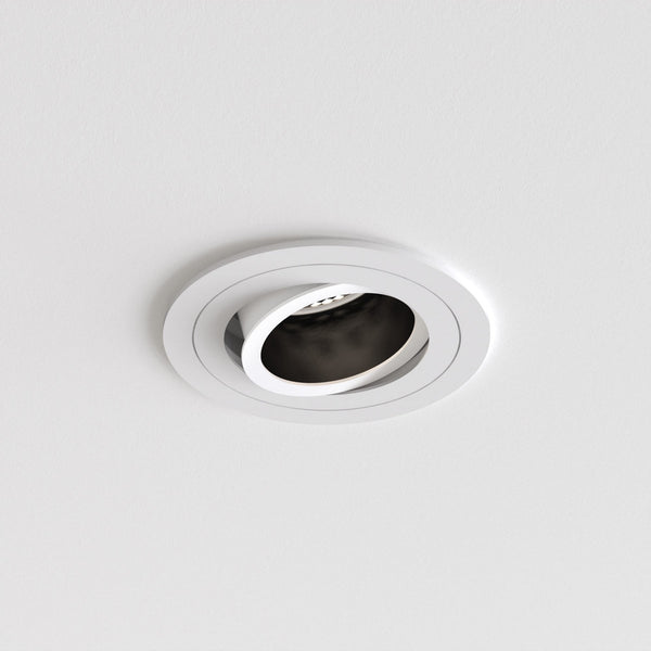 Pinhole Slimline Round Adjustable Fire-Rated Downlight in Matt White