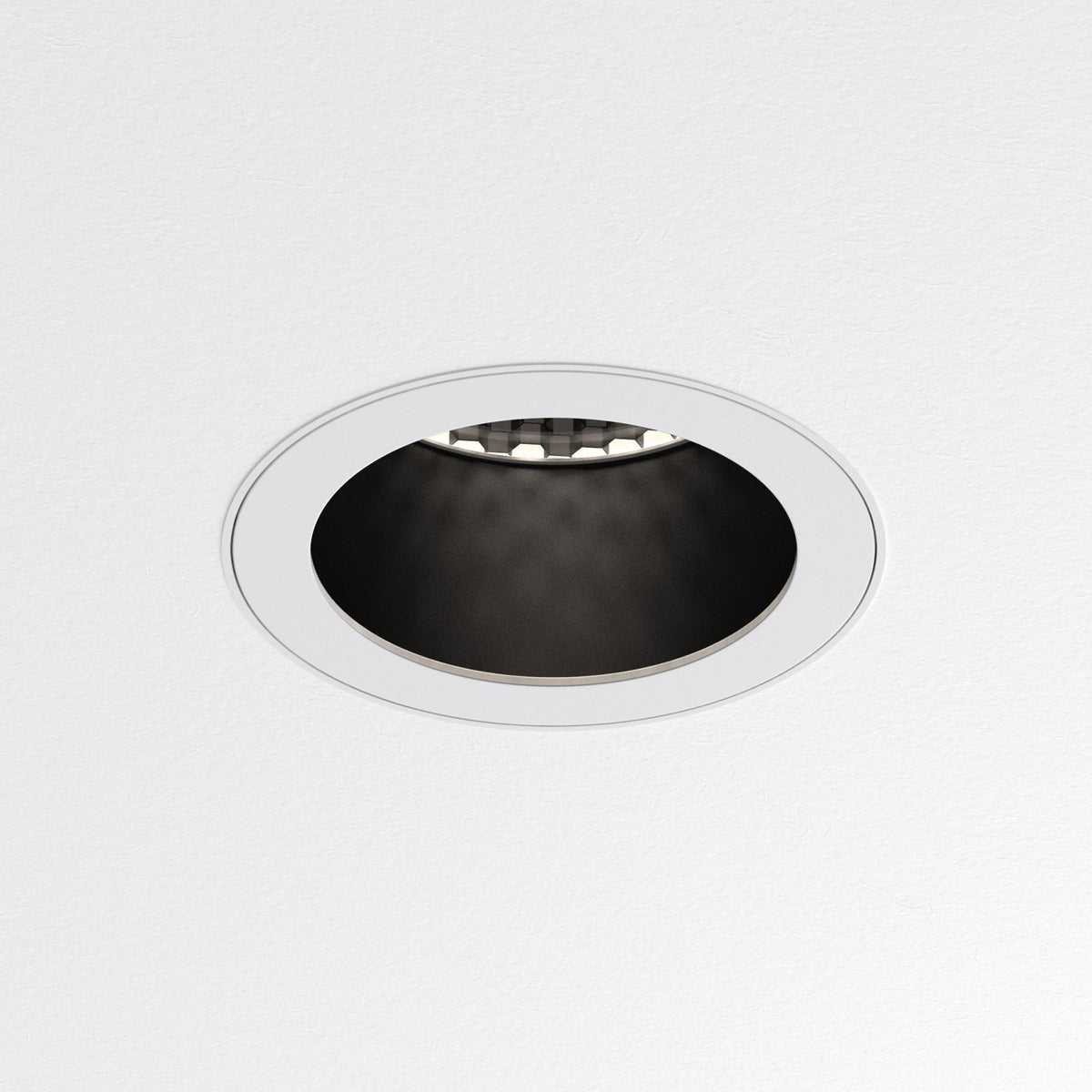 Pinhole Slimline Round Flush Fixed Downlight Fire-Rated IP65 in Matt White